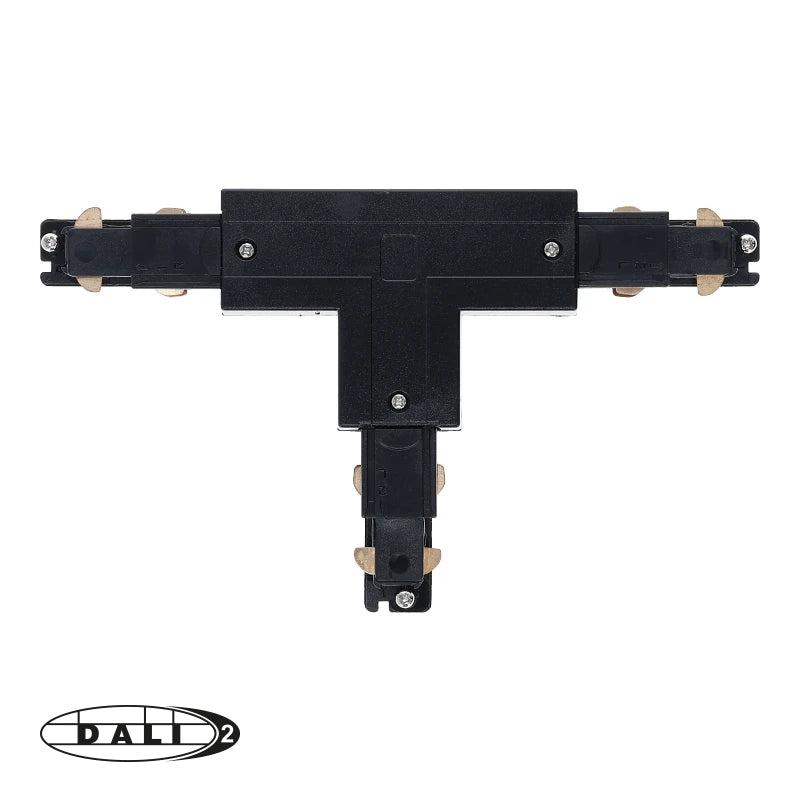 DALI 3-fase rail T-vorm connector left-2 zwart – afbeelding 2