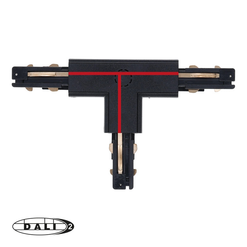 DALI 3-fase rail T-vorm connector left-2 zwart – afbeelding 6