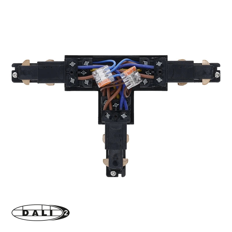 DALI 3-fase rail T-vorm connector right-1 zwart