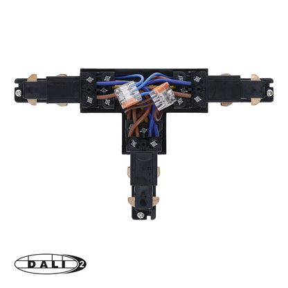 DALI 3-fase rail T-vorm connector right-1 zwart