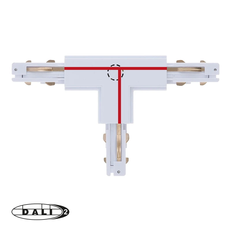 DALI 3-fase rail T-vorm connector right-2 wit – afbeelding 6