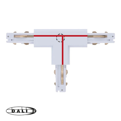 DALI 3-fase rail T-vorm connector right-2 wit – afbeelding 6