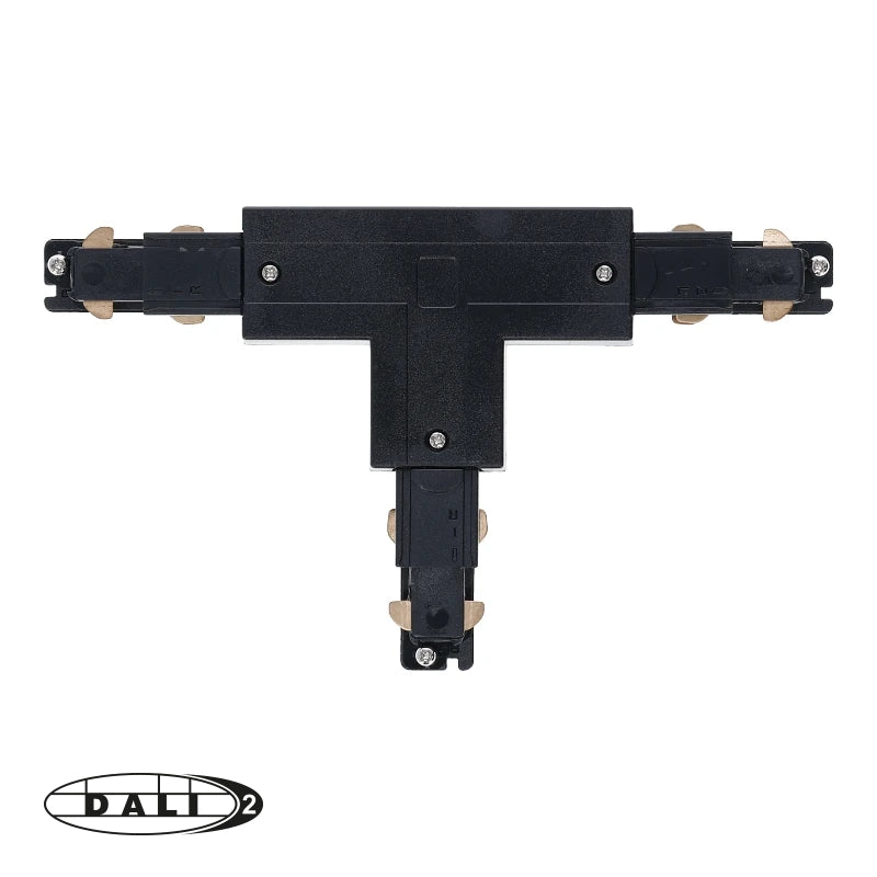 DALI 3-fase rail T-vorm connector right-2 zwart – afbeelding 2