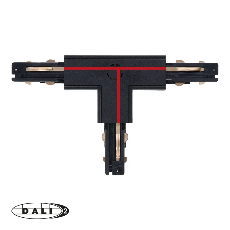 DALI 3-fase rail T-vorm connector right-2 zwart – afbeelding 6