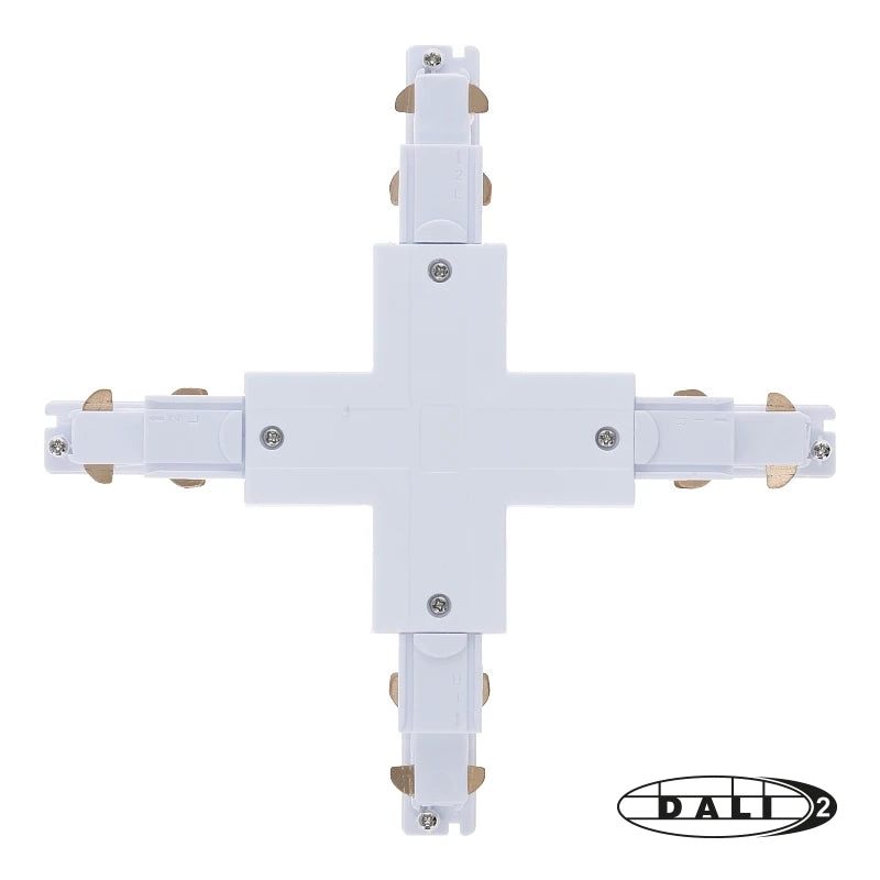 DALI 3-fase rail X-vorm connector wit – afbeelding 2