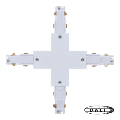 DALI 3-fase rail X-vorm connector wit – afbeelding 2