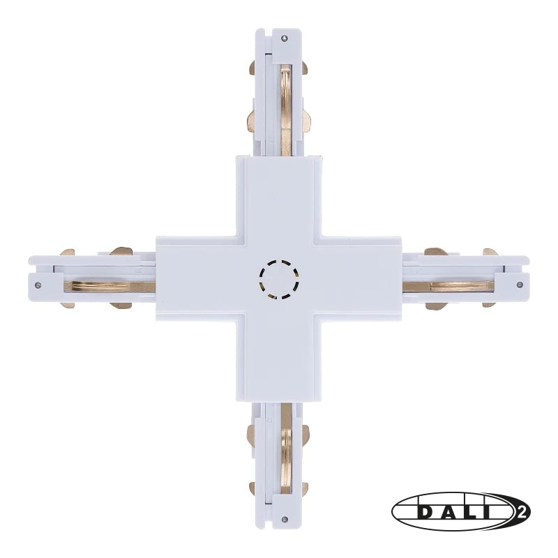 DALI 3-fase rail X-vorm connector wit – afbeelding 3