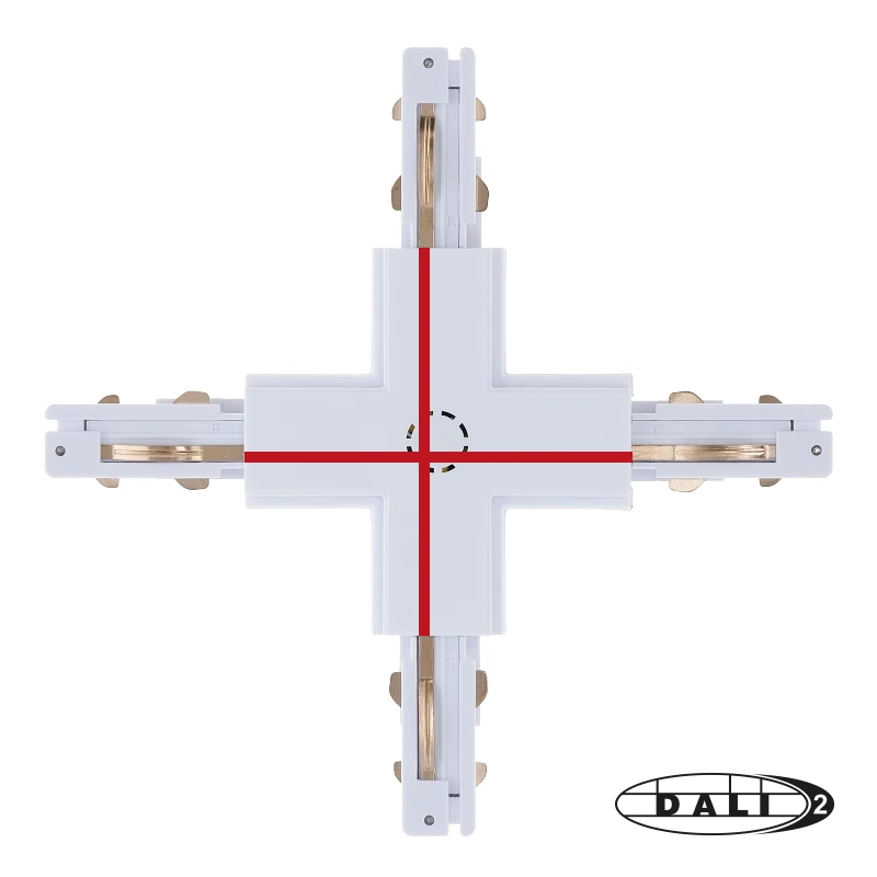 DALI 3-fase rail X-vorm connector wit – afbeelding 6