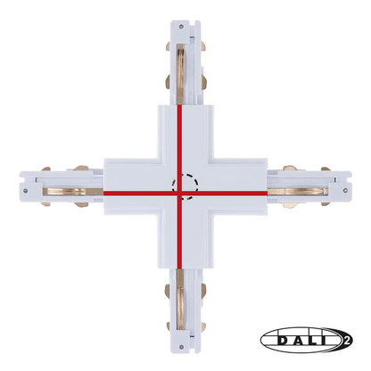 DALI 3-fase rail X-vorm connector wit – afbeelding 6