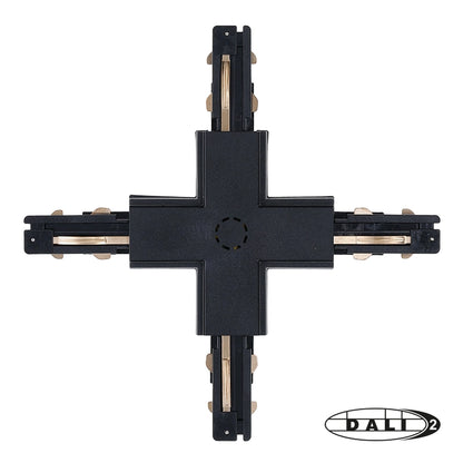 DALI 3-fase rail X-vorm connector zwart – afbeelding 3