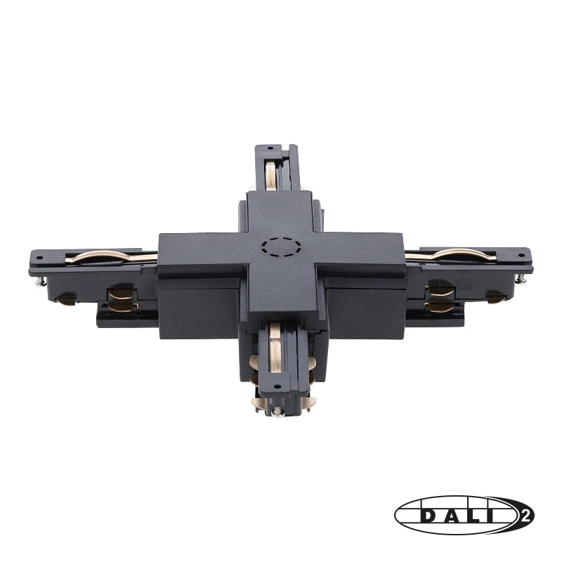 DALI 3-fase rail X-vorm connector zwart – afbeelding 4