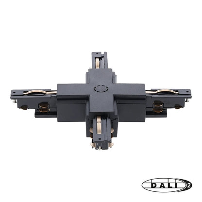 DALI 3-fase rail X-vorm connector zwart – afbeelding 4