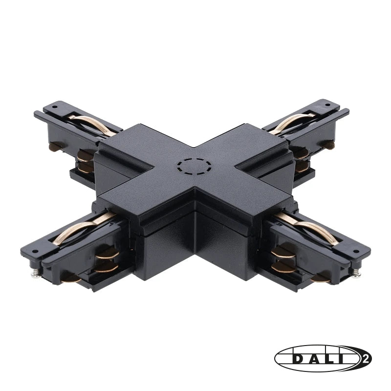 DALI 3-fase rail X-vorm connector zwart – afbeelding 5