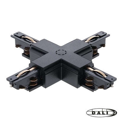 DALI 3-fase rail X-vorm connector zwart – afbeelding 5