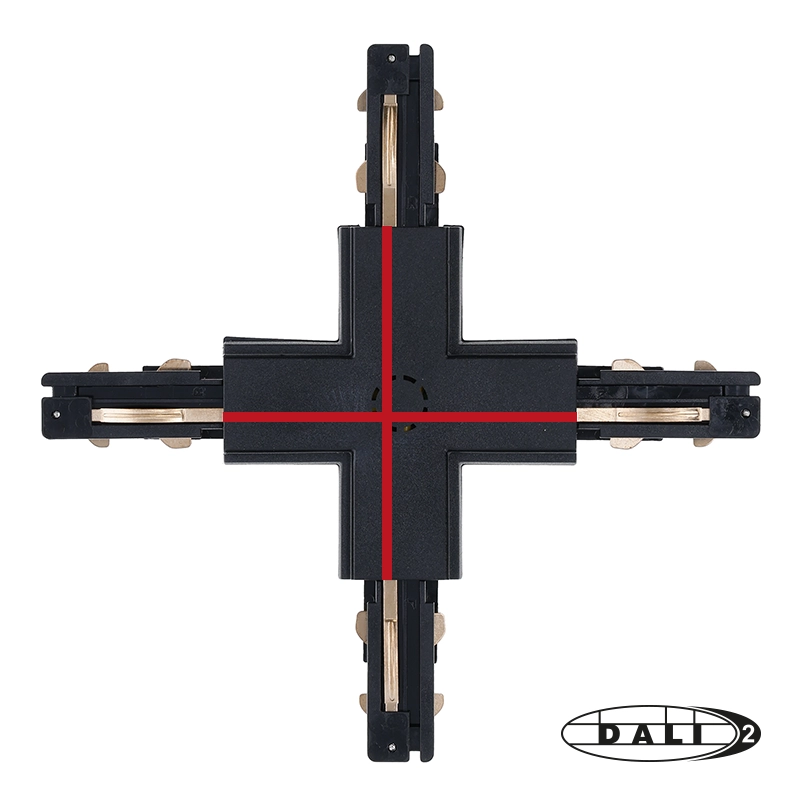 DALI 3-fase rail X-vorm connector zwart – afbeelding 6