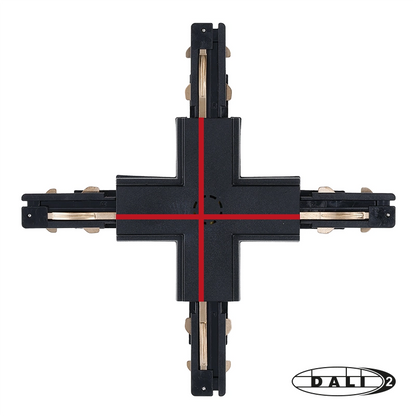 DALI 3-fase rail X-vorm connector zwart – afbeelding 6