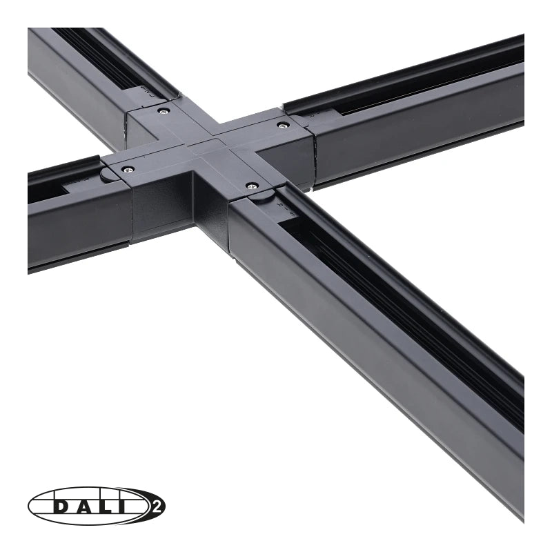 DALI 3-fase rail X-vorm connector zwart – afbeelding 7