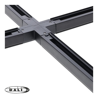 DALI 3-fase rail X-vorm connector zwart – afbeelding 7