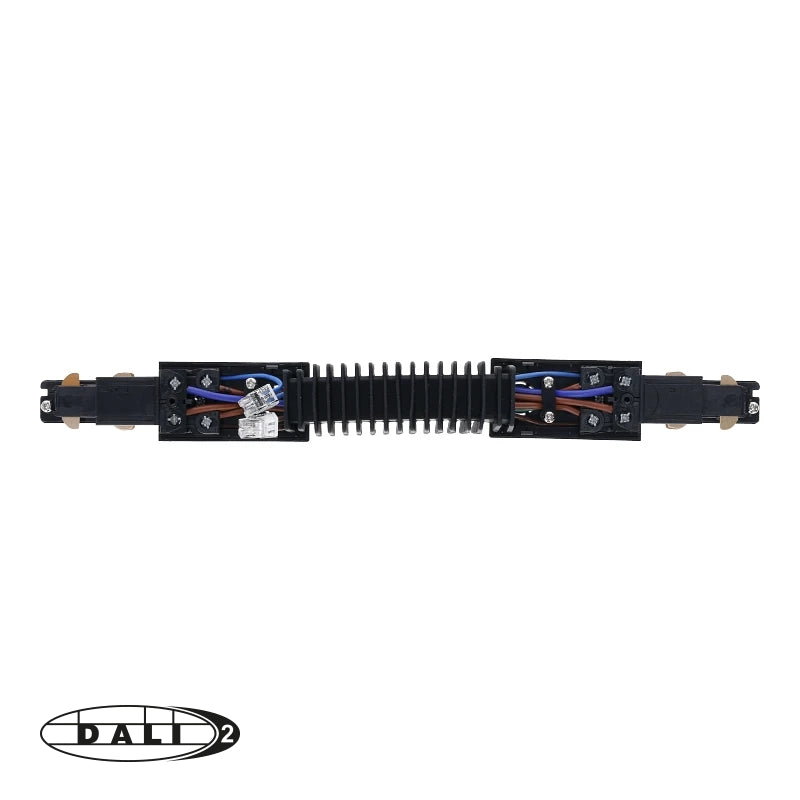 DALI 3-fase rail flexibele connector zwart