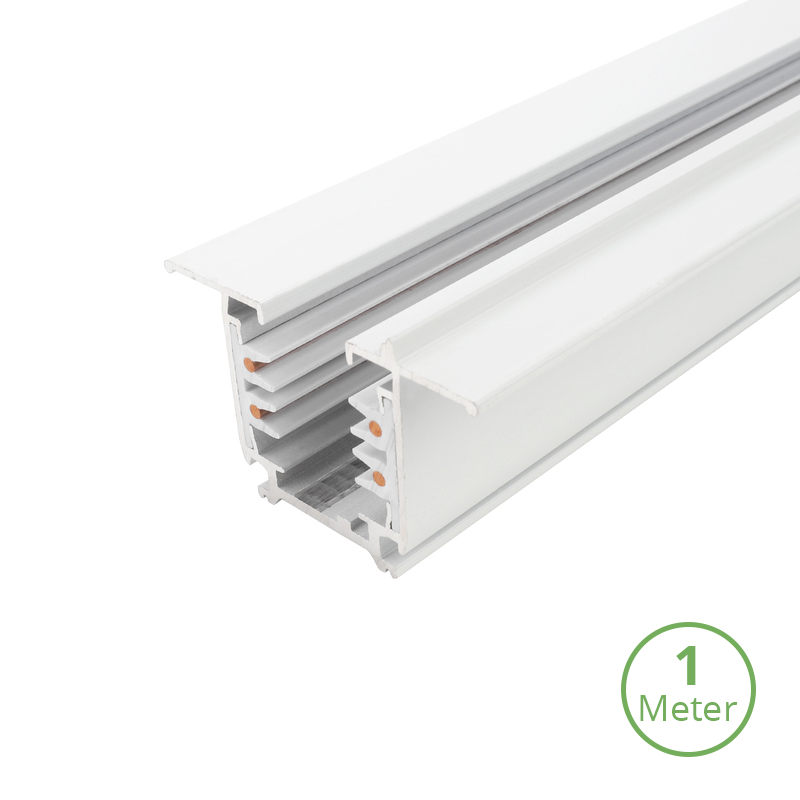 Inbouw 3-fase 100cm rail wit