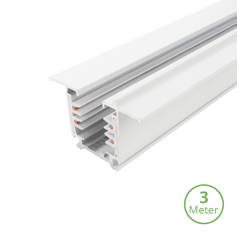 Inbouw 3-fase 300cm rail wit