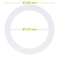 Verloopring metaal wit Ø155-202mm