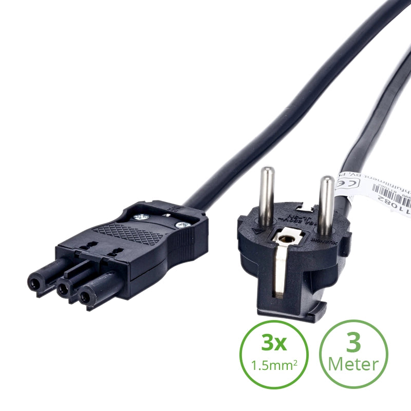 3-SWP netsnoer female 3 meter met 3×1,5mm² aders