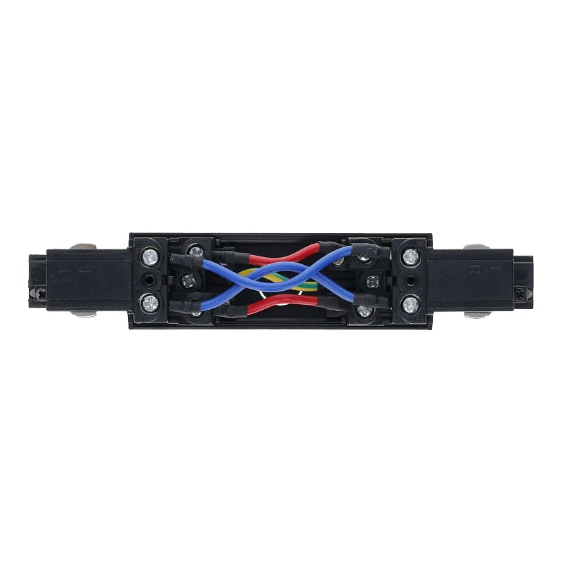 Inbouw 3-fase I-vorm connector zwart