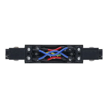 Inbouw 3-fase I-vorm connector zwart