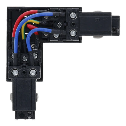 Inbouw 3-fase L-vorm connector inside zwart