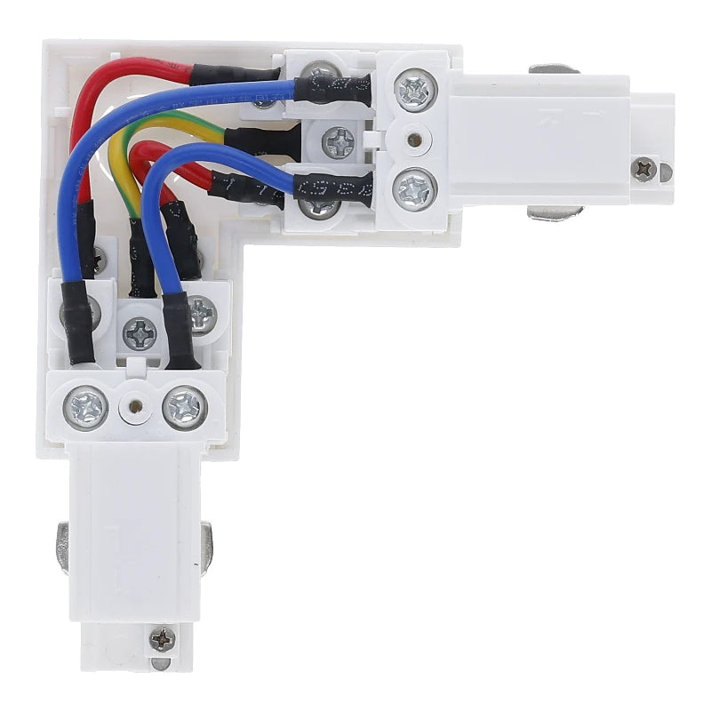 Inbouw 3-fase L-vorm connector inside wit