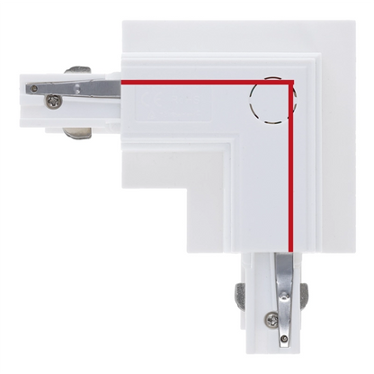 Inbouw 3-fase L-vorm connector outside wit – afbeelding 6