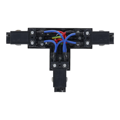 Inbouw 3-fase T-vorm connector left-1 zwart