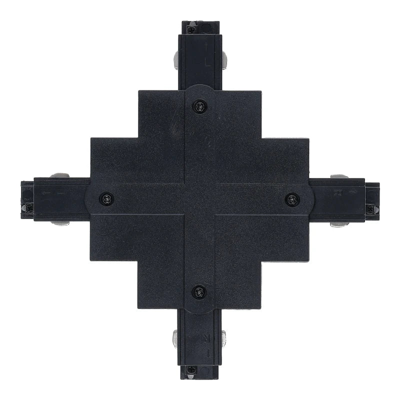 Inbouw 3-fase X-vorm connector zwart – afbeelding 2