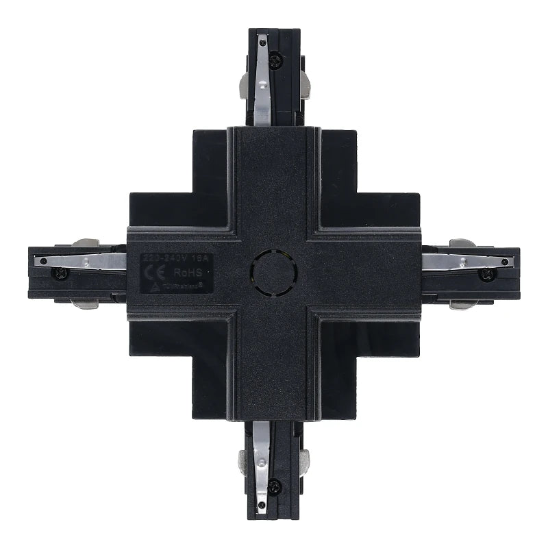 Inbouw 3-fase X-vorm connector zwart – afbeelding 3