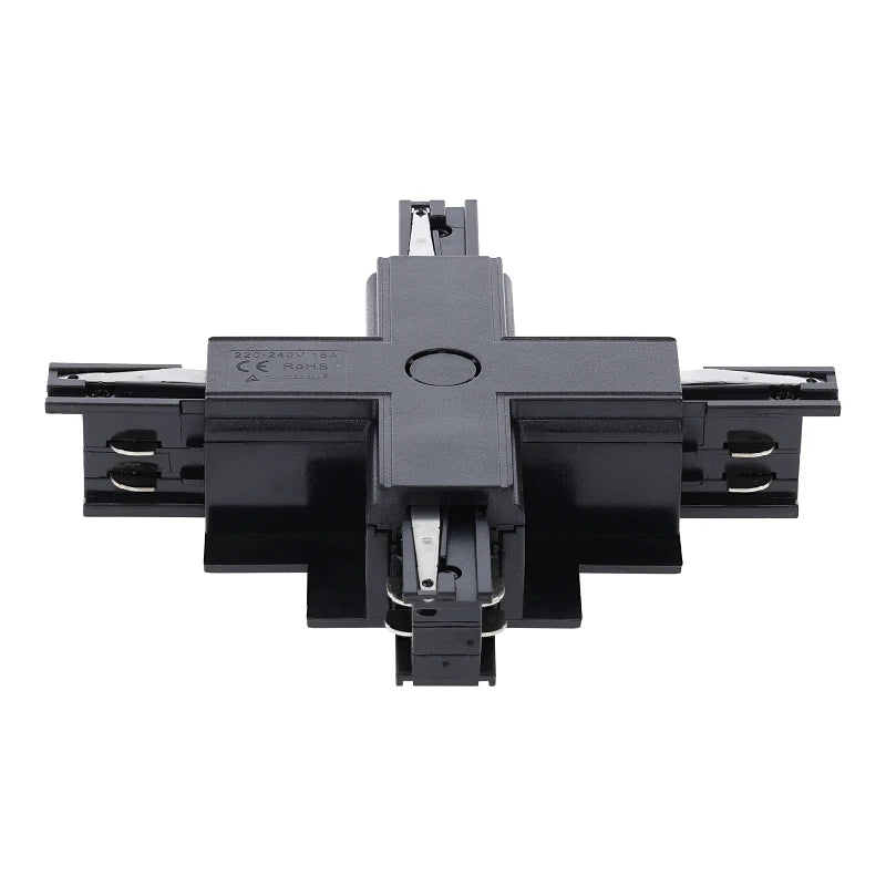Inbouw 3-fase X-vorm connector zwart – afbeelding 4
