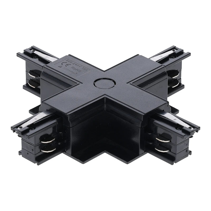 Inbouw 3-fase X-vorm connector zwart – afbeelding 5
