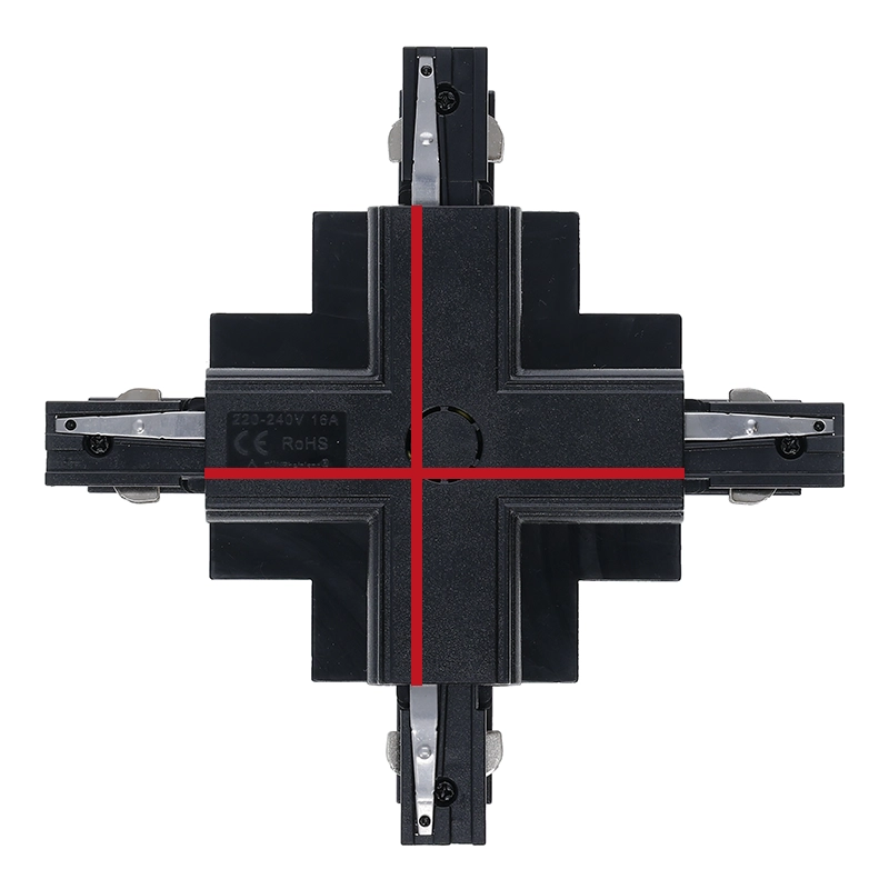 Inbouw 3-fase X-vorm connector zwart – afbeelding 6