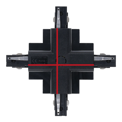 Inbouw 3-fase X-vorm connector zwart – afbeelding 6
