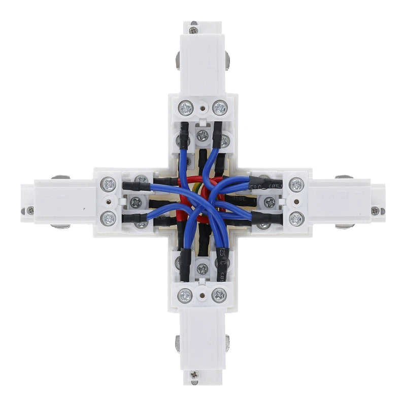 Inbouw 3-fase X-vorm connector wit