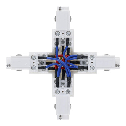 Inbouw 3-fase X-vorm connector wit