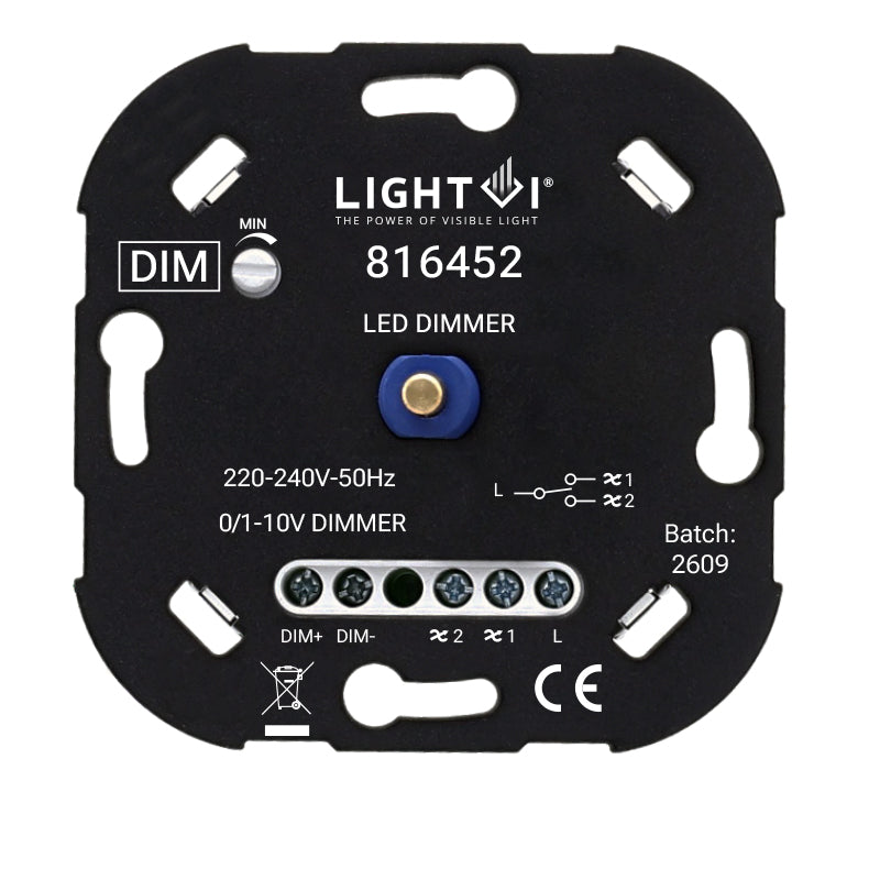 1-10V dimmer 2000W met draaiknop