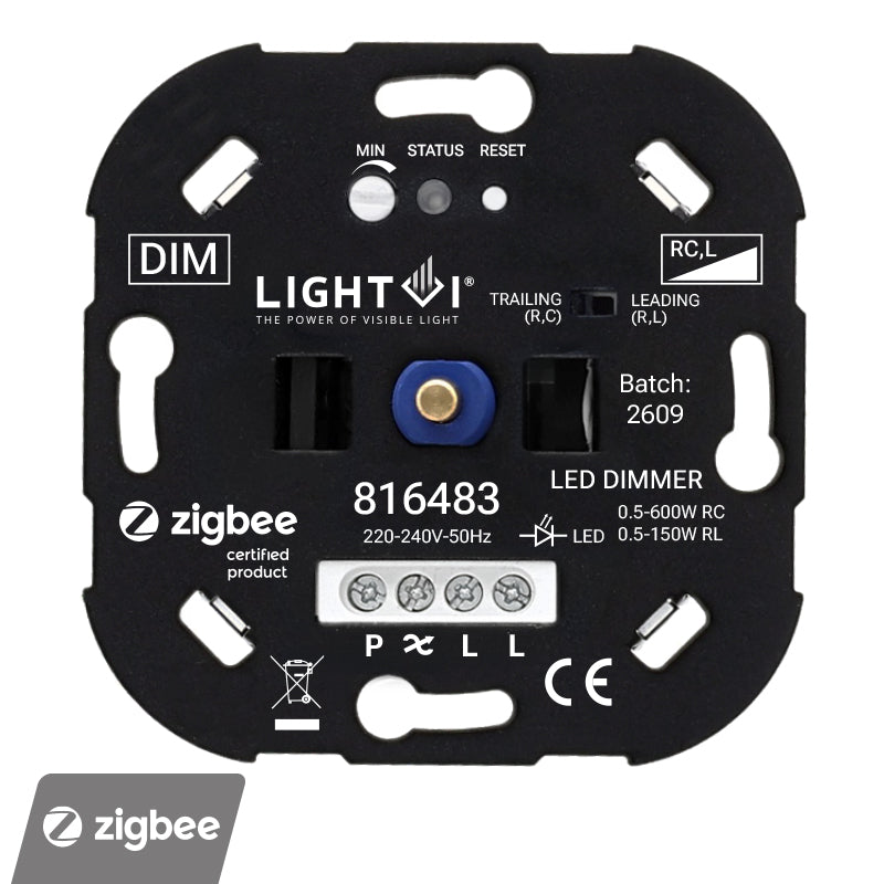 Triac LED dimmer 0,5-300W vooraanzicht