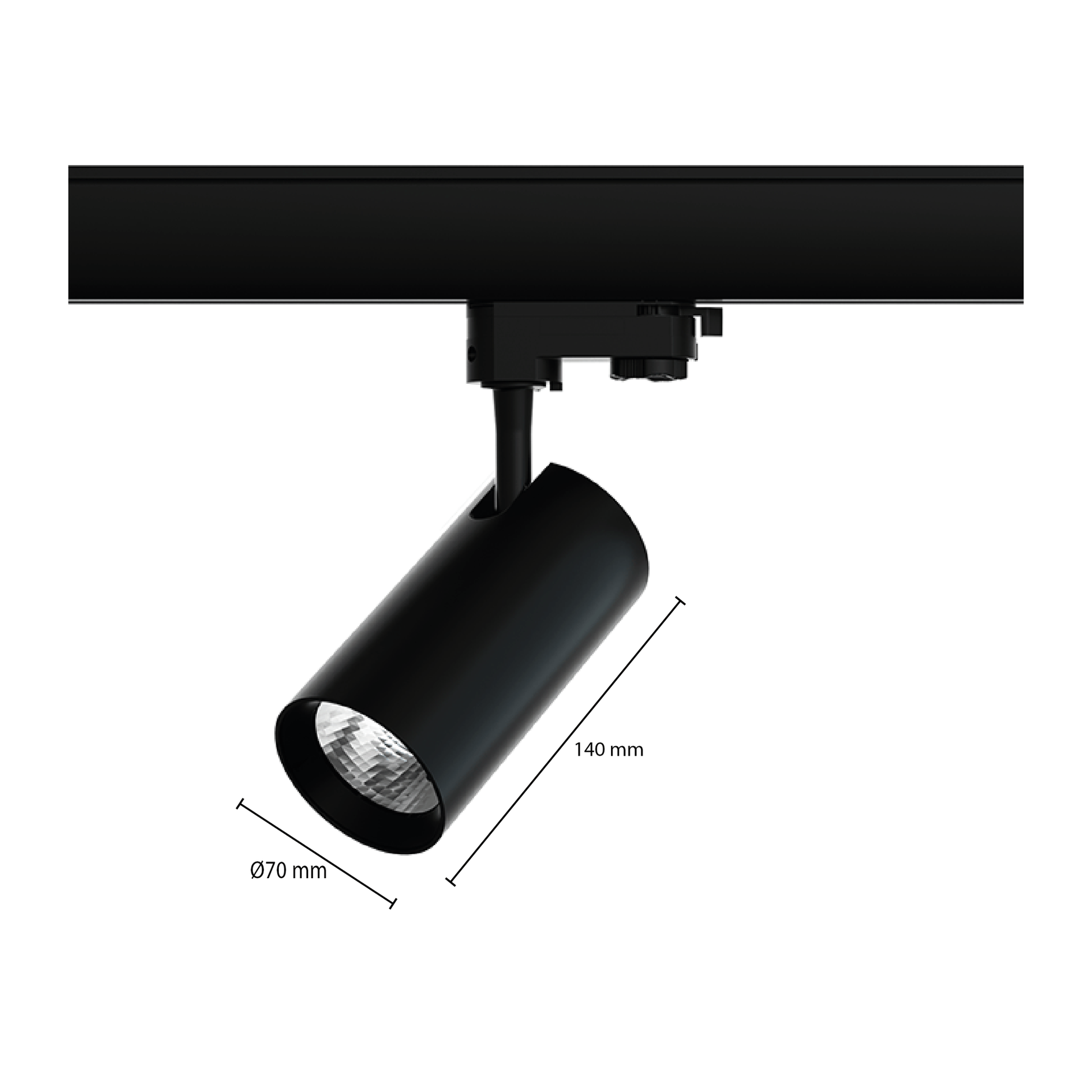 3-Fase Railverlichting zwart | 10 watt |  Zwart | 5 jaar garantie - Outledtl.nl 