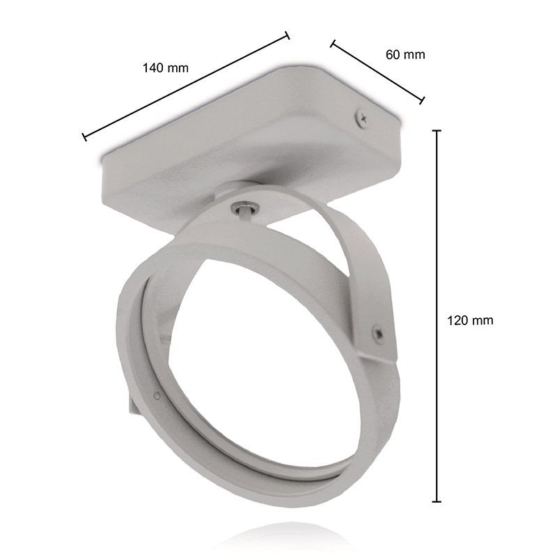 AR111 Opbouwarmatuur Wit | Enkel | exclusief AR111 spot - Outledtl.nl 