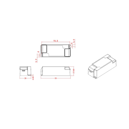 Ledtu driver | Dimbaar | 500Ma | Voor 19 en 20 Watt Downlighters - Outledtl.nl 