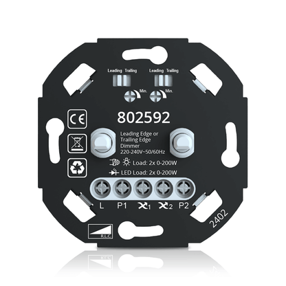 LED DIMMER TRAILING EDGE 3-200W - DUO Dimmer - Outledtl.nl 