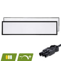 Back-lit LED paneel Europa zwart 120x30 cm 30 W – dimbaar, 3-SWP snoer