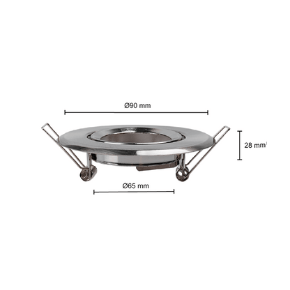 GU10 Armatuur Alford | 90mm | zilver | Zaagmaat 60 t/m 80 MM | Kantelbaar - Outledtl.nl 