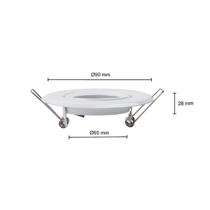 GU10 inbouw armatuur Alford - 90mm breed - Zaagmaat 60 mm t/m 80 mm | Wit | Kantelbaar - Outledtl.nl 